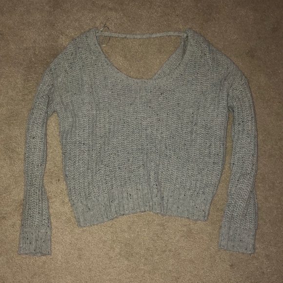Sweaters - Crisscross Grey Sweater
